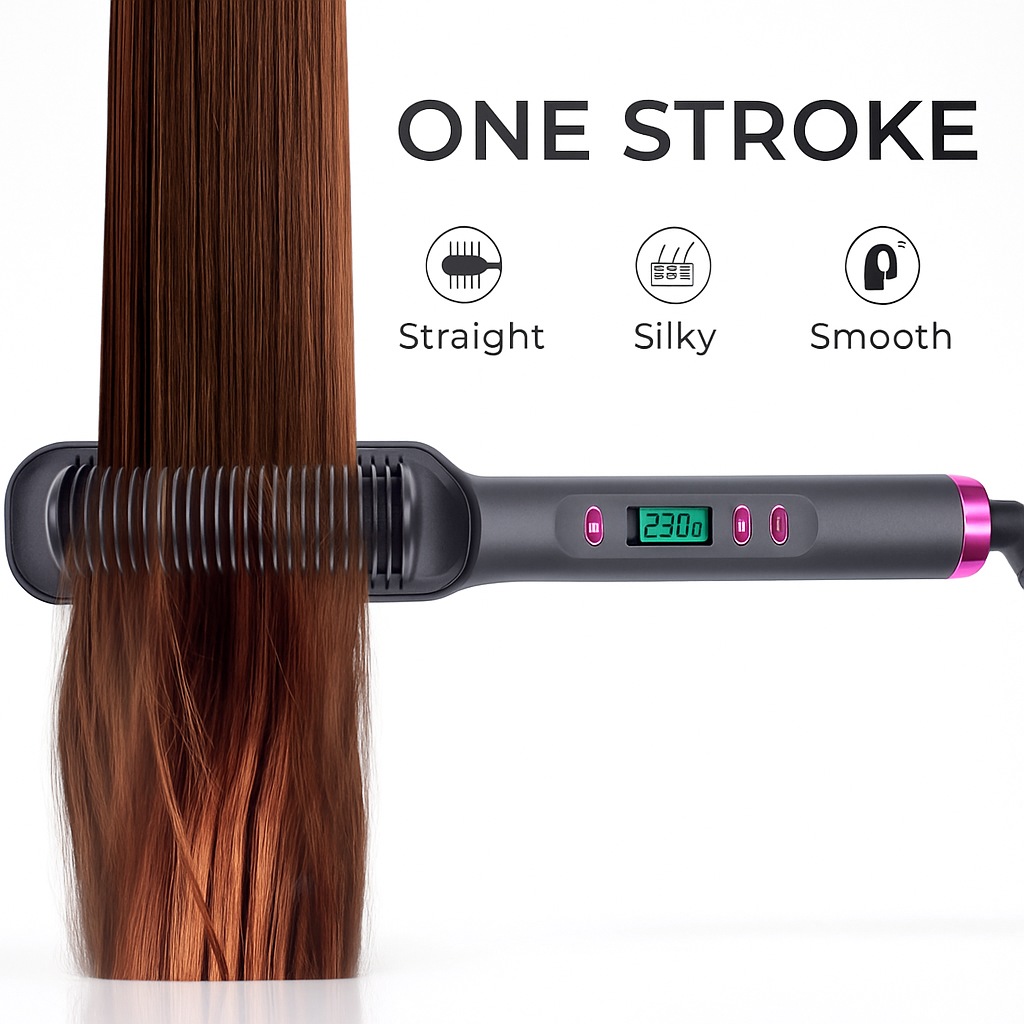 3-in-1 Electric Hot Comb & Brush